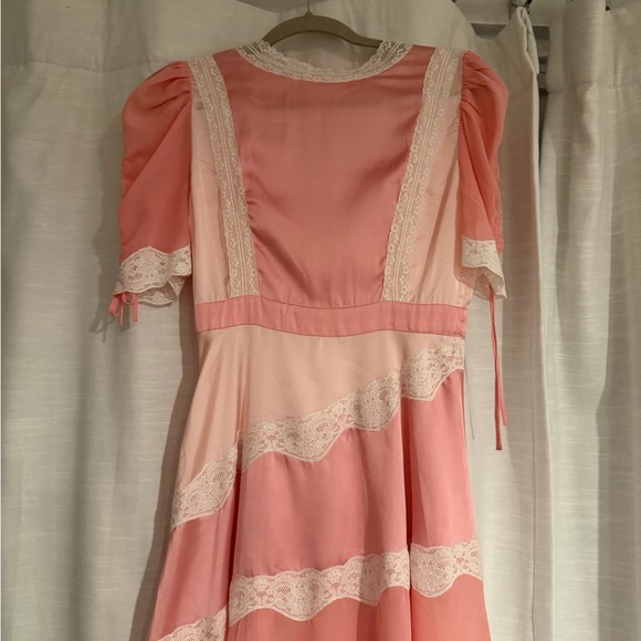 LoveShackFancy Karlina Mini Dress Pastel pink - Picture 3 of 4